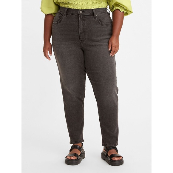 Levi's Denim - Levi's High Waisted Tapered Mom Black Jeans Say No Go Women's Size 16W NEW